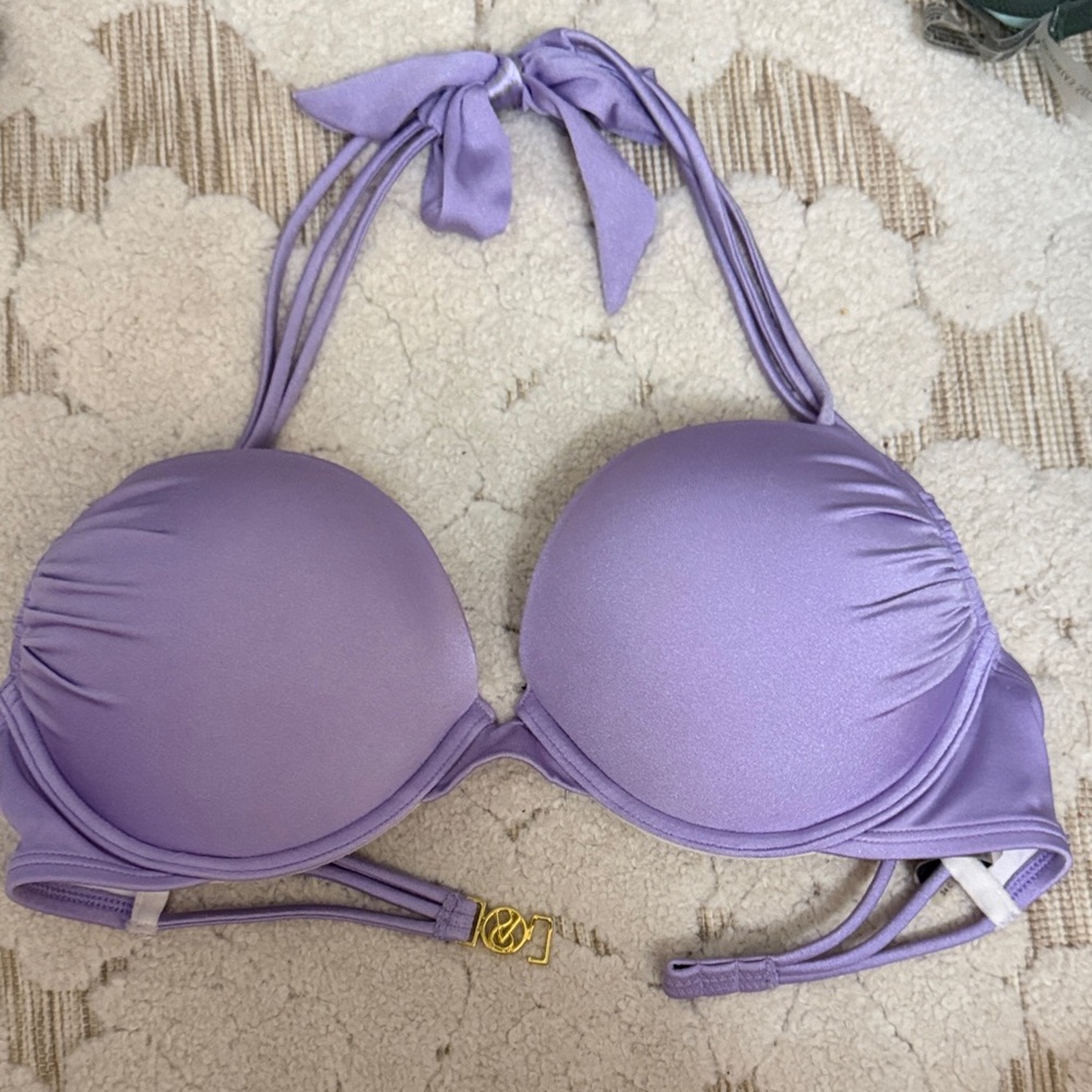 Lavender Halter Bikini Top bombshell 34C
